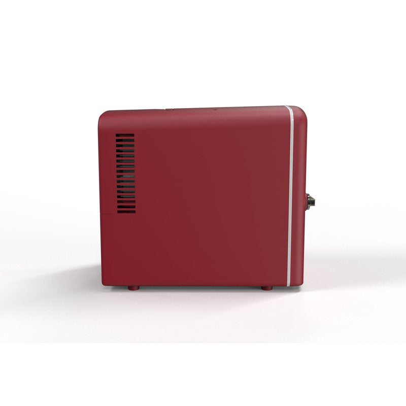 Retro Mini Fridge - 6 Can Portable Cooler, 4L - Red