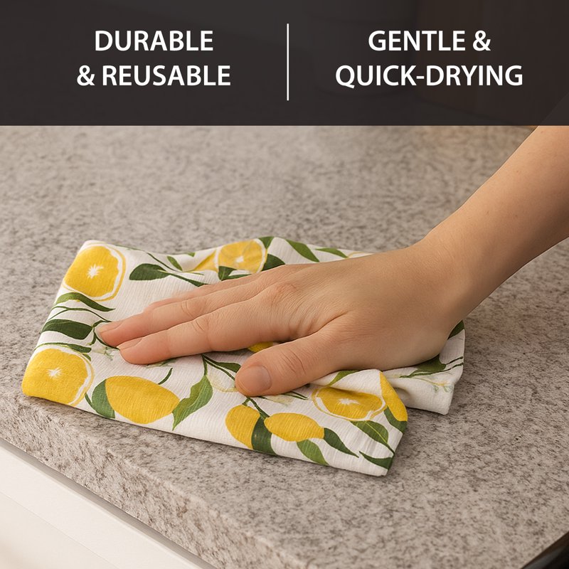 Oversized Kitchen Towels - 2 Pack, 100% Cotton, 18x28"