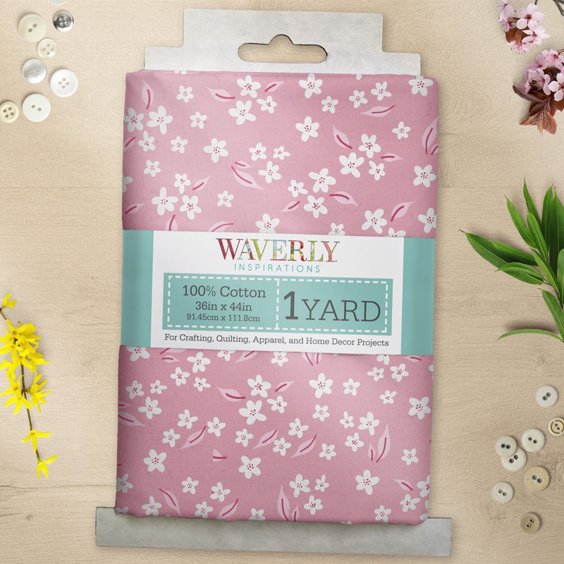 Pink Cotton Quilt & Sewing Fabric - 1 Yard Precut 44 Inch Wide