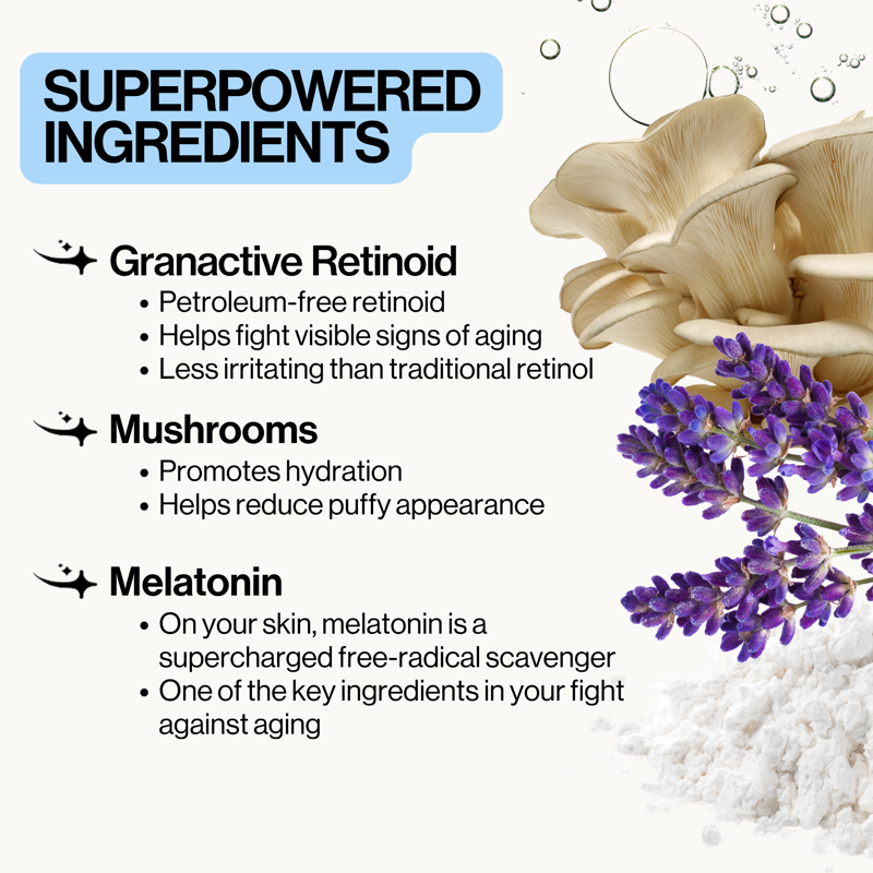Overnight Retinoid Facial Moisturizer, Anti-Aging Hydrating Night Cream 1.7 oz