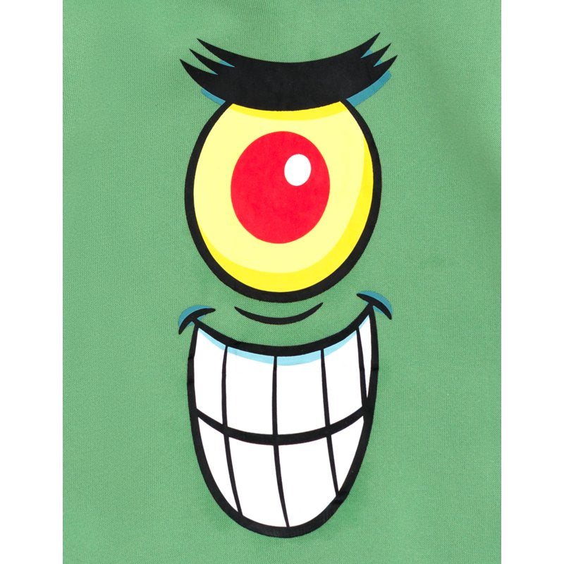 Kids Fleece Pullover Hoodie SpongeBob Plankton Green 18-20