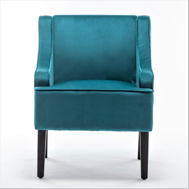 25" Wide Microfiber Accent Chair with Recessed Arms