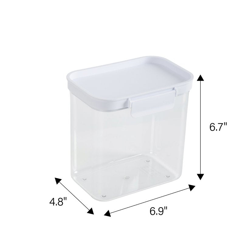Medium Rectangular Food Storage Canister - Stackable Plastic Container