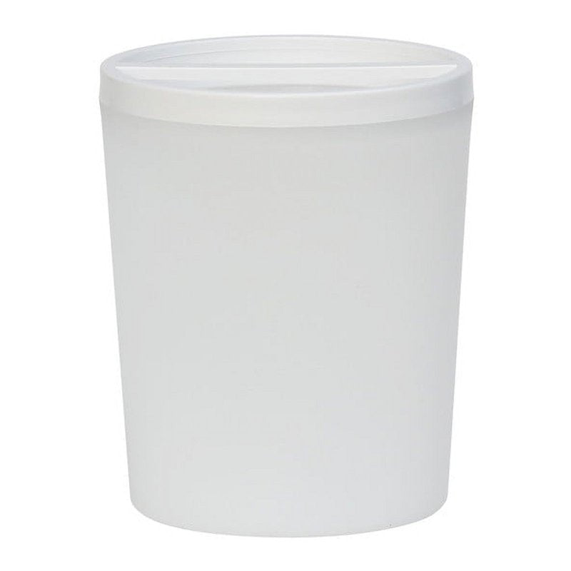 White Plastic Toothbrush Holder - Single, Frosted Bath Organizer