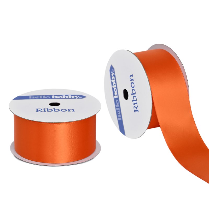 Orange Satin Ribbon 1.5" Wide, 7 Yards for Gift Wrapping & Crafts
