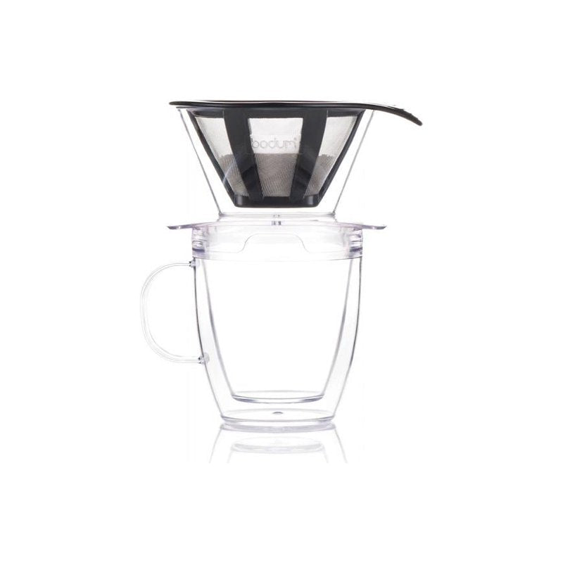 Pour Over Coffee Dripper Set with Double Wall Mug - 12 Ounce