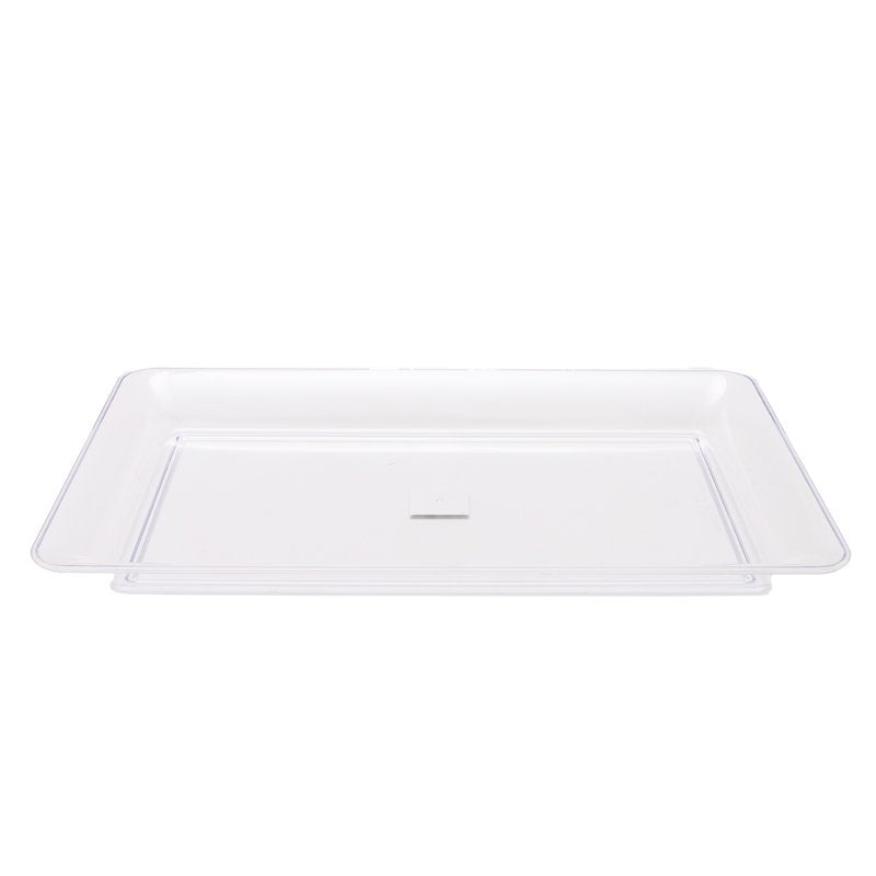 18-Inch Clear Plastic Rectangular Food Tray for Parties