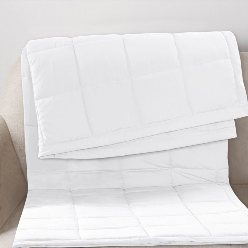 Twin Down Alternative Blanket - White Solid Bed Cover for Milder Weather - Mainstays