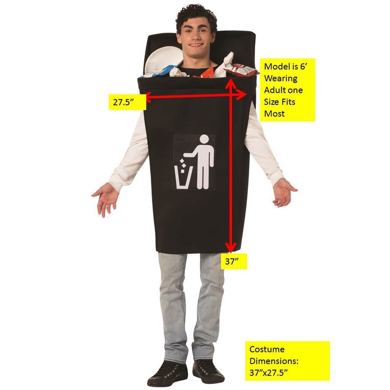Halloween Trash Can Costume for Adults - Funny Litter Theme