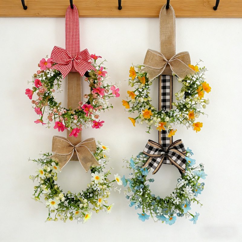 Mini Spring Wreaths for Candles & Decor - Blue, Variation C