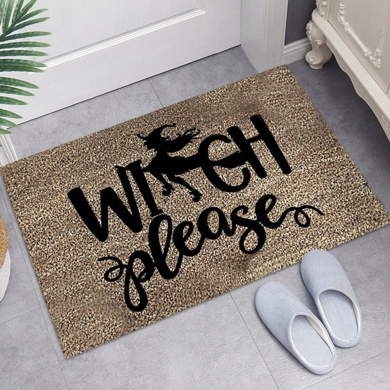 Halloween Horror Print Outdoor Floor Mat for Hallway & Kitchen - Non-Slip 15x23 Inches - Variation I