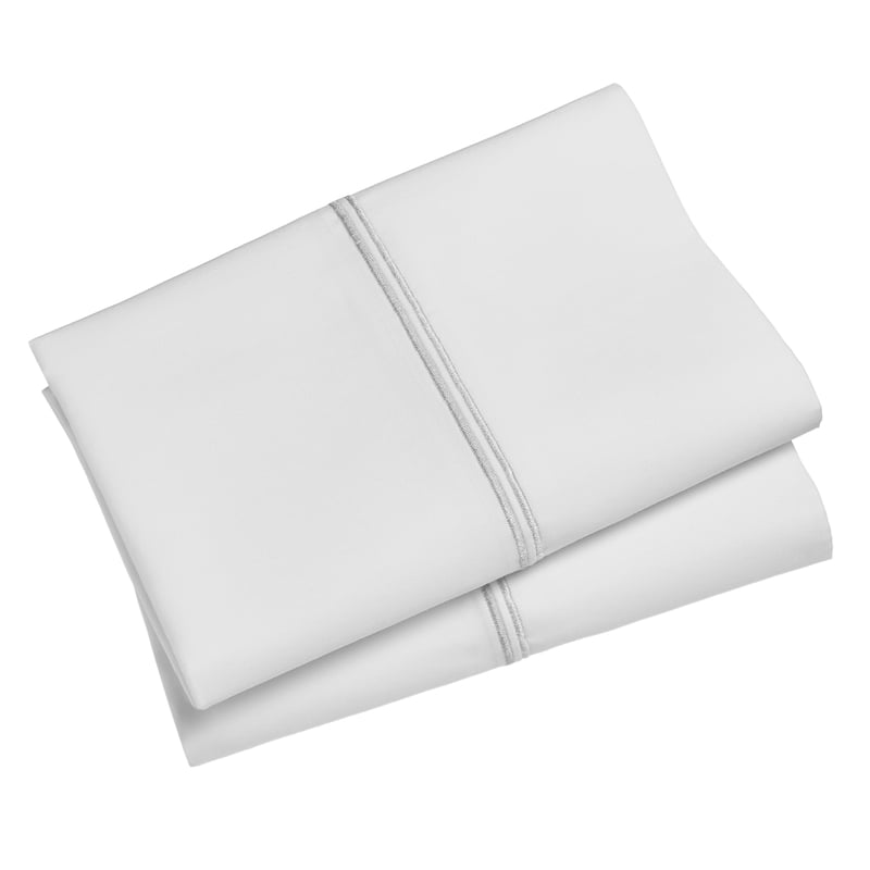 Hotel Style 4-Piece 300TC Pima Cotton Percale Bed Sheet Set - Full Gypsum/Platinum Silver Variation