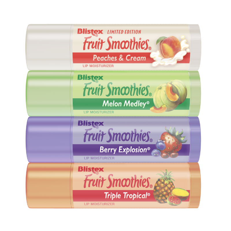 Fruit Flavored Lip Balm Set - Moisturizing Vitamin C & E, 4 Pack