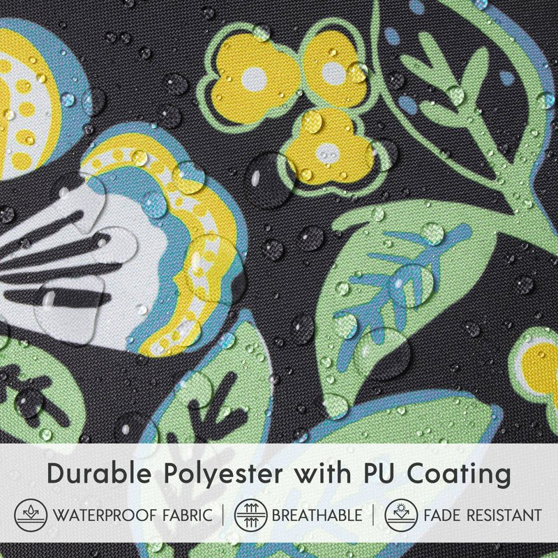Outdoor Waterproof Floral Throw Pillow Set - Dark Green 12x20 Inch, Pack of 2