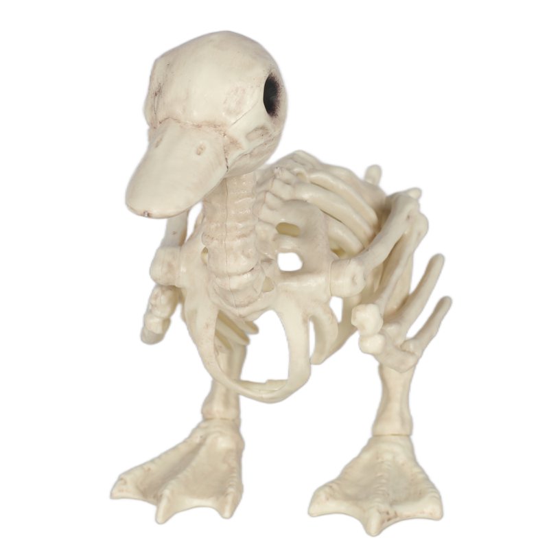 Halloween Skeleton Baby Duck Decoration - Whimsical Bone Line Halloween Decor