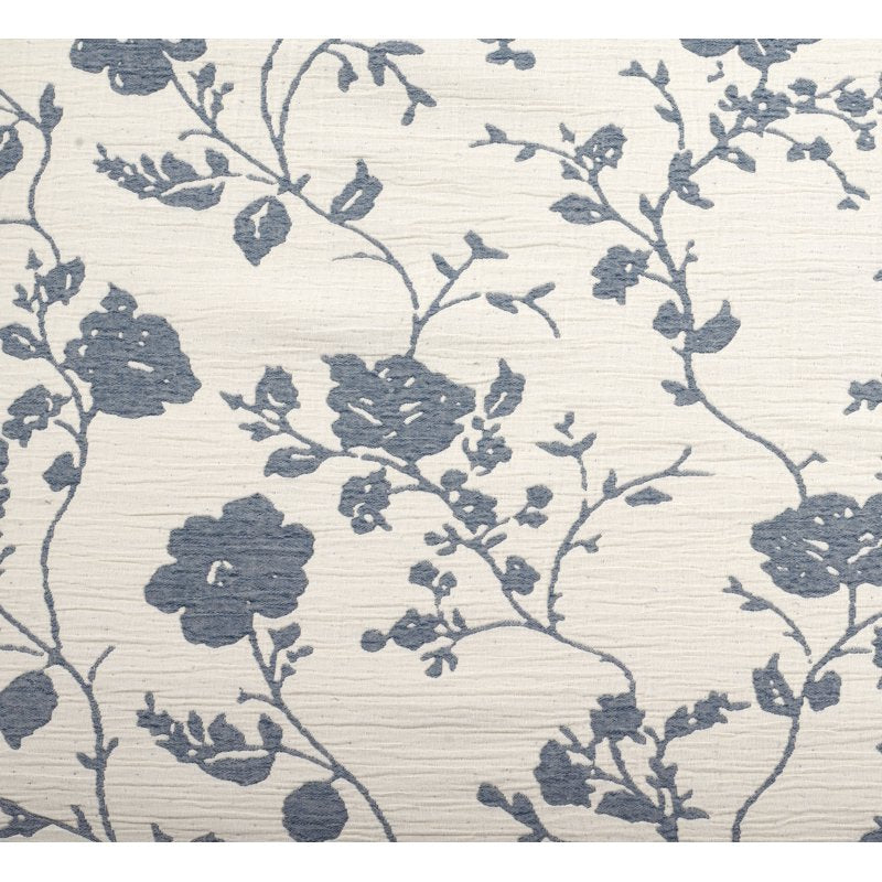 Reversible Floral Gauze Quilt King - Blue Dust & White, Agatha Design