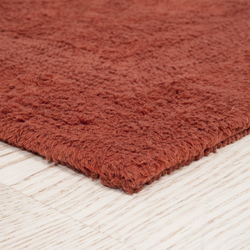 Reversible Cotton Rug Set - 2 Pieces, Brick & Blue Variations