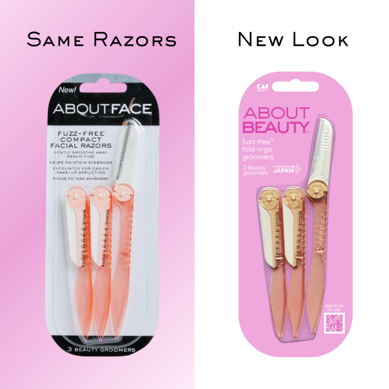 Fuzz-Free Folding Facial Razors - 3 Pack for Smooth Skin