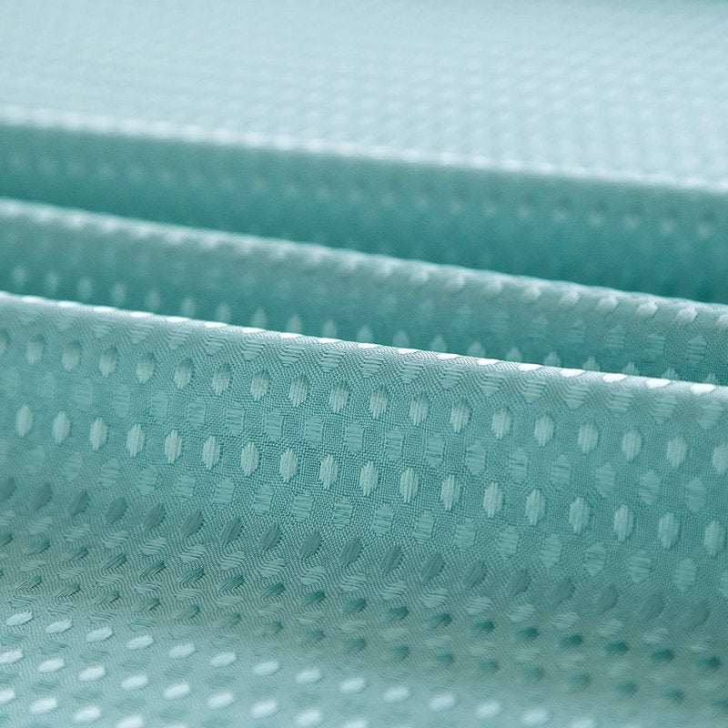 Dainty Home Complete 2-in-1 Aqua Waffle Weave Shower Curtain with Detachable Liner, 72x72 Inches