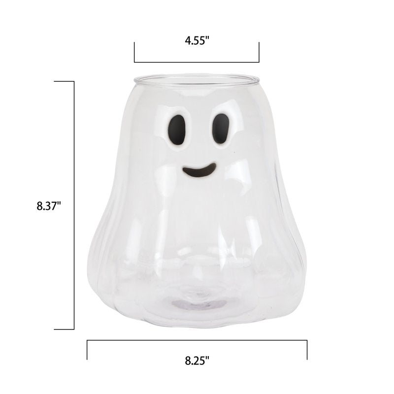 Halloween Iridescent Ghost Candy Bucket - 4.5 Qt Clear Acrylic Treat Holder
