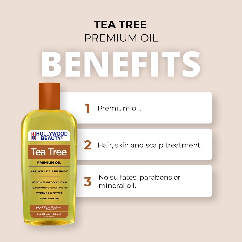 Tea Tree Oil for Hair, Scalp & Skin - 16 fl oz