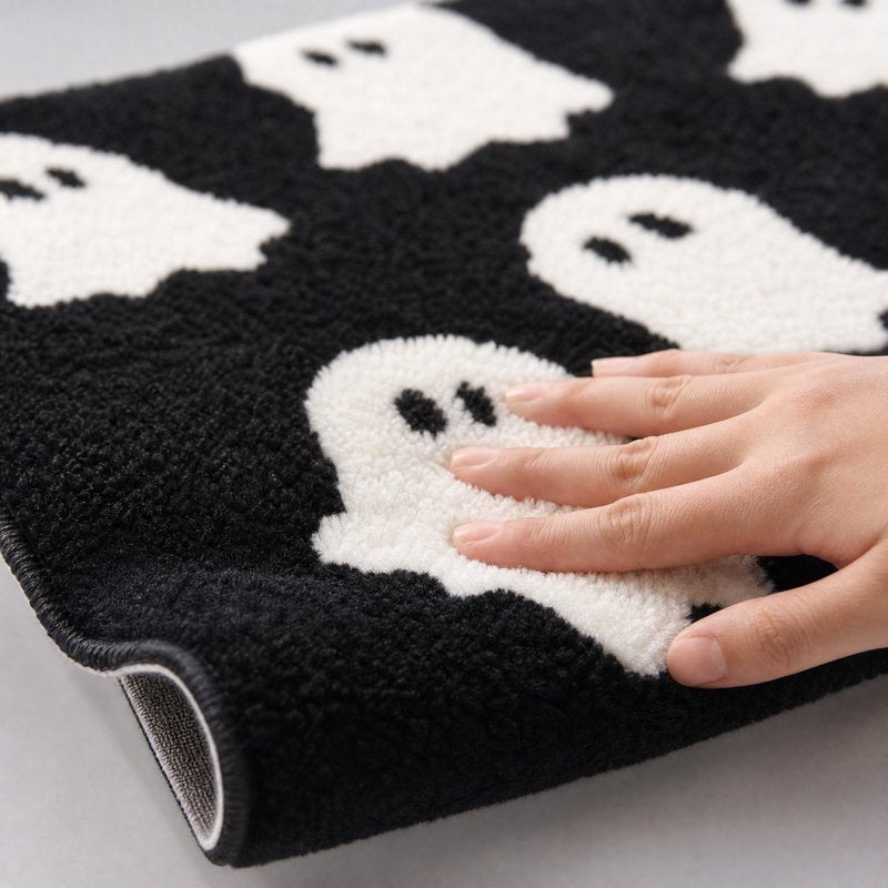 Halloween Ghost Doormat I - Soft Absorbent Microfiber Welcome Mat 16x24 Inches
