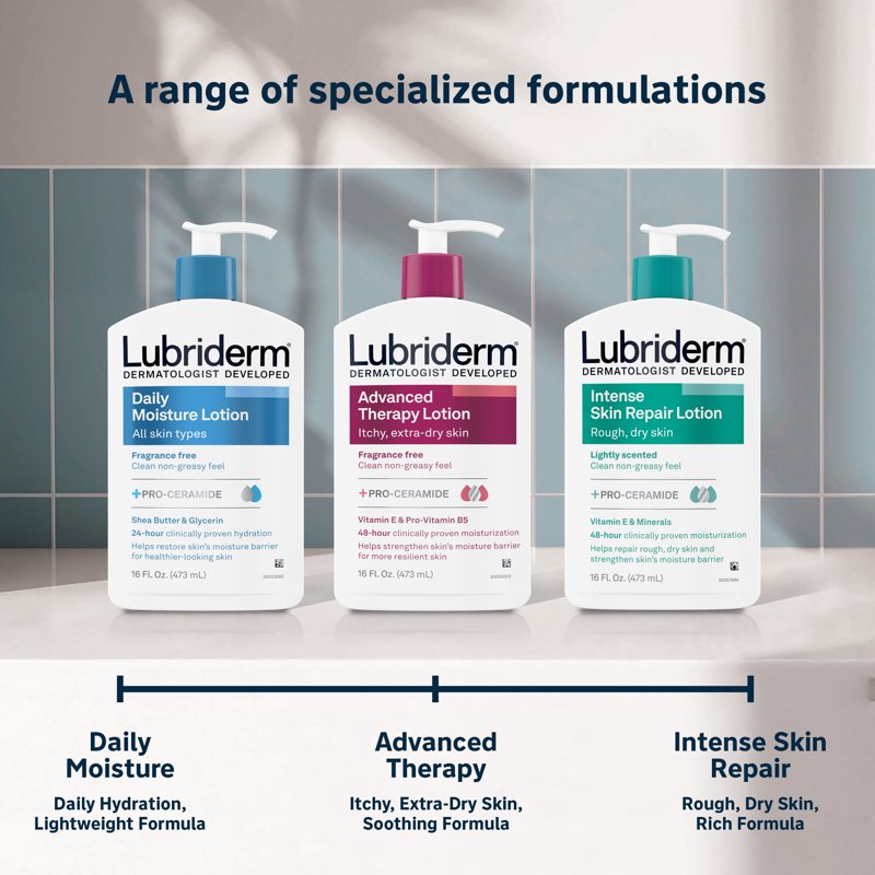 Lubriderm Intense Skin Repair Lotion, Dry Skin, Vitamin E, 16 fl. oz