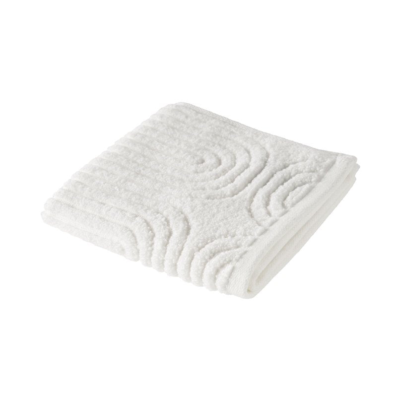 Off White Textured Cotton Washcloth - 13x13 Inches, Drew Barrymore