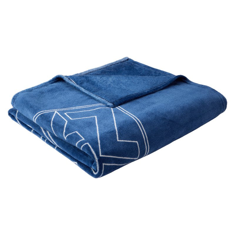 WWE Kids Blue Print Fleece Bed Blanket - Twin/Full Size Wrestling Bedding