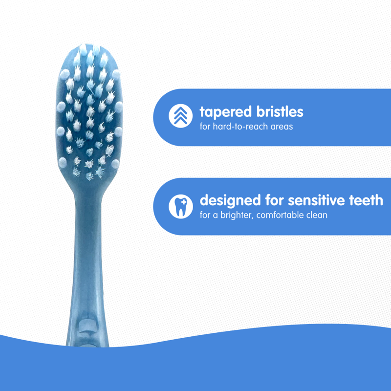 Sensitive Complete Clean Adult Toothbrush Set - 10 Pack with Tongue Cleaner