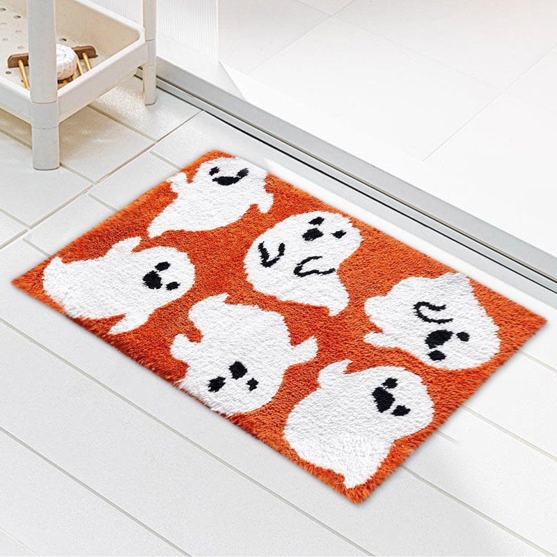 Halloween Non Slip Floor Mat for Indoor & Outdoor Decor - Spooky Design, Absorbent, Durable