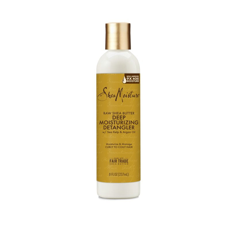 Moisturizing Shampoo & Conditioner Set with Raw Shea Butter - 13 oz Each + Detangler 8 oz