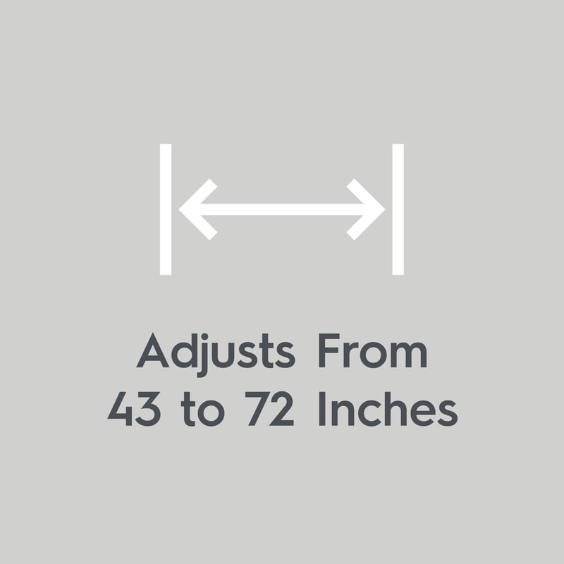 Adjustable Rustproof Shower Curtain Rod - 43 to 72 Inches, Brass Finish