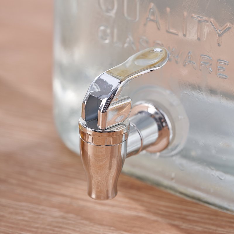 2 Gallon Glass Beverage Dispenser with Clamp Lid