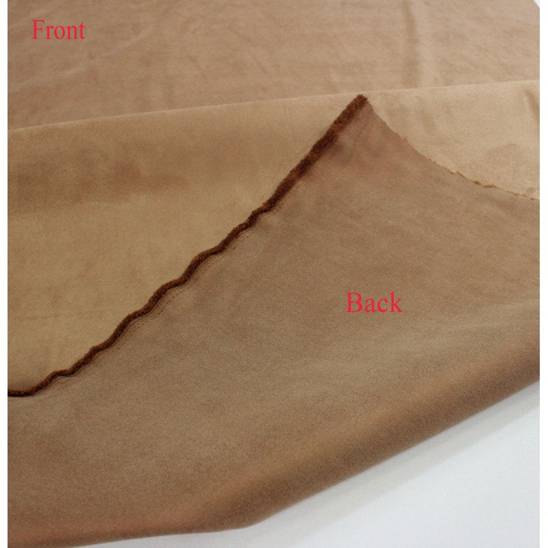 Mocha Micro Suede Fabric by The Yard - Soft Faux Microsuede for Apparel & Home Decor - 58" Width