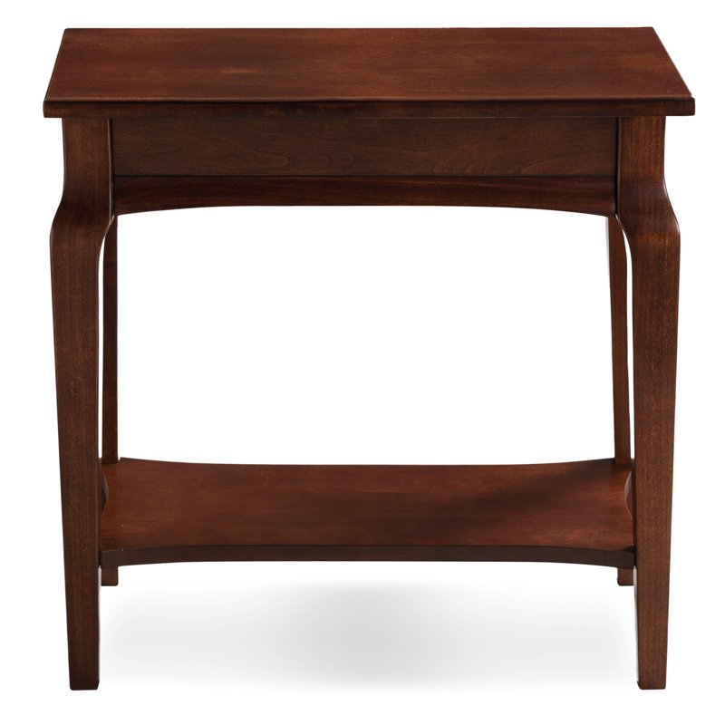 Solid Wood Narrow Side Table with Shelf - Multiple Finishes