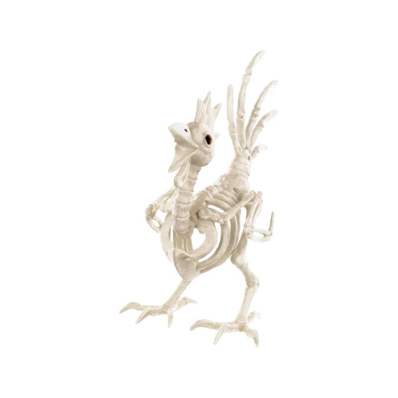 Halloween Rooster Skeleton Tabletop Decoration - 12.5 Inch Eerie Centerpiece