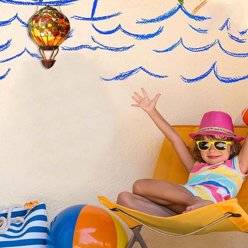 Hot Air Balloon Sun Catcher Window Garden Hanging Ornament - Colorful Acrylic - Variation 068