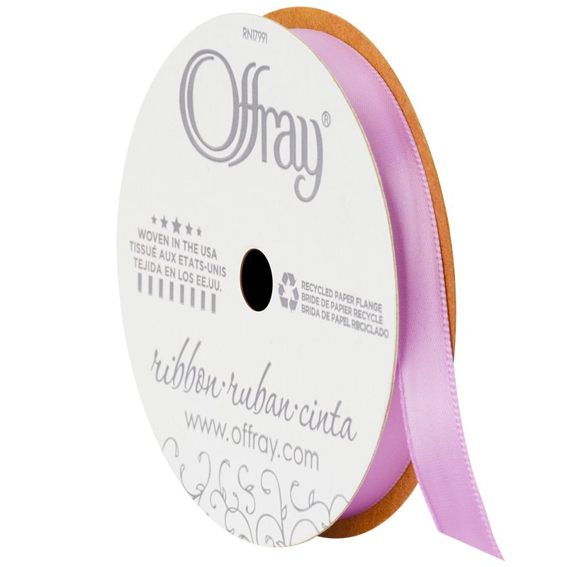 (4 Pack) Satin Ribbon 3/8" x 18' - Light Orchid, Offray Decorative Trim