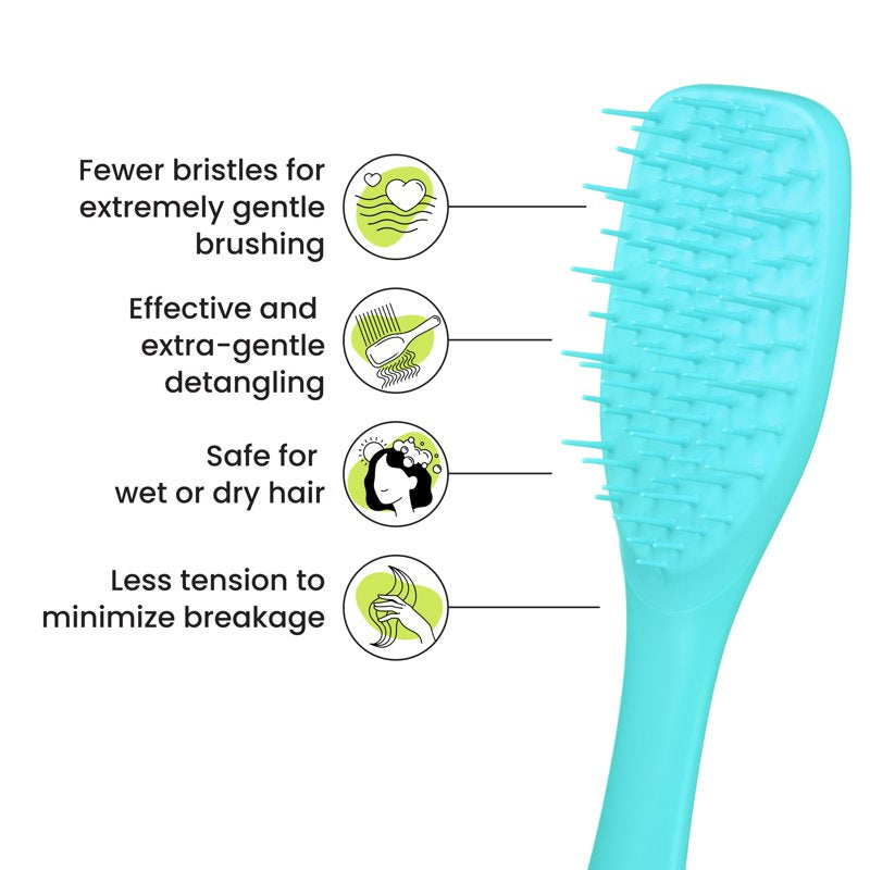 Extra Gentle Detangling Hairbrush - Turquoise Green