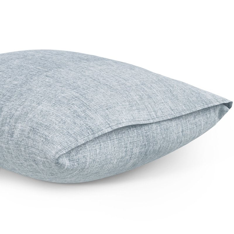 Kids Queen Bed Sheet Set - 100% Cotton Percale, Blue, 4 Pieces