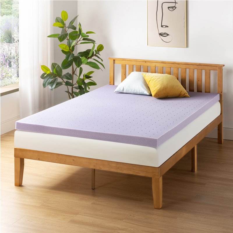 Twin Ventilated Memory Foam Mattress Topper with Lavender Infusion - 3 Inch