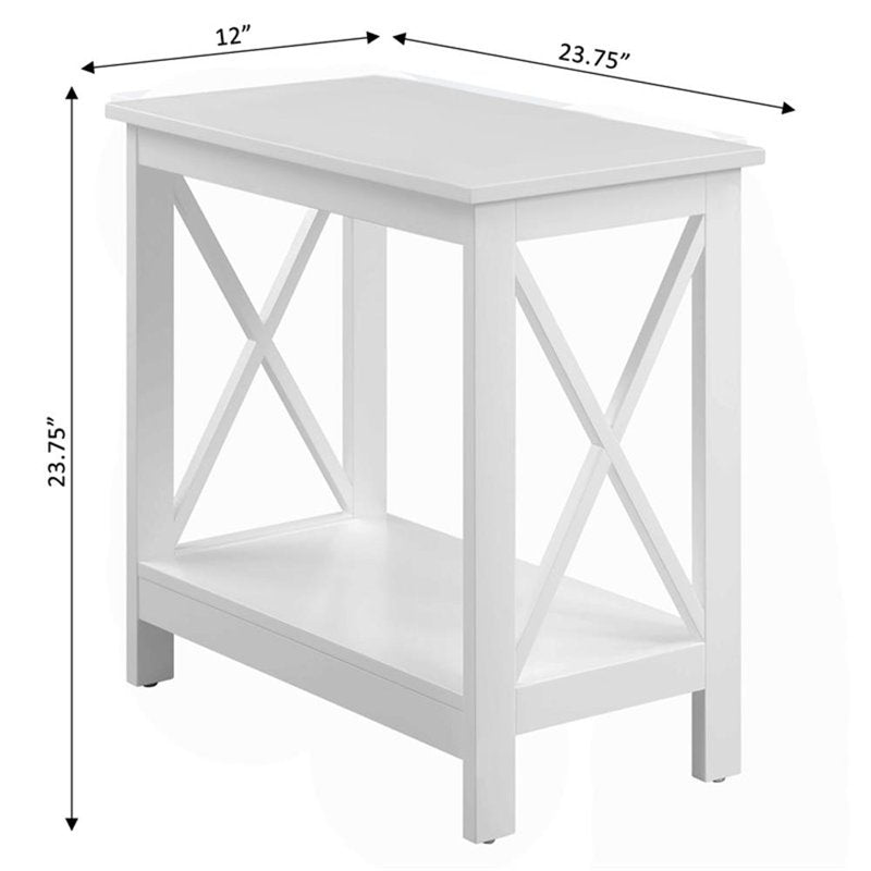 Oxford Chairside End Table with Shelf - Multiple Finishes