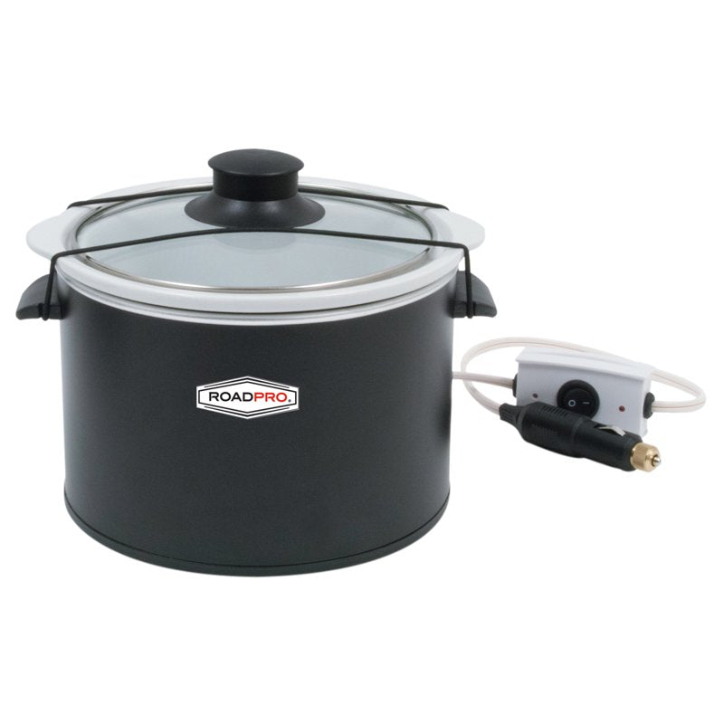 12-Volt 1.5 Quart Slow Cooker - Portable Black Cooking Appliance