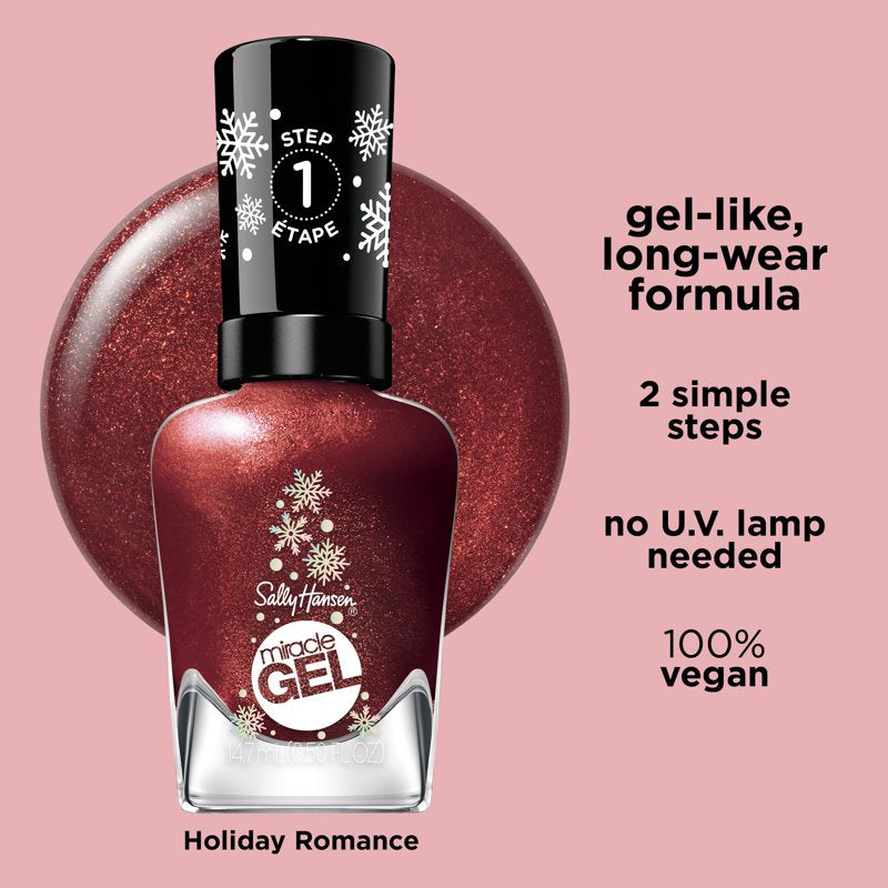 Miracle Gel Holiday Nail Polish Duo Set - Jolly Holly & Shiny Top Coat