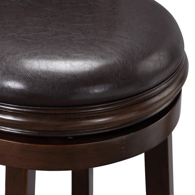 Augusta Swivel Bar Stool - Cappuccino & Dark Brown
