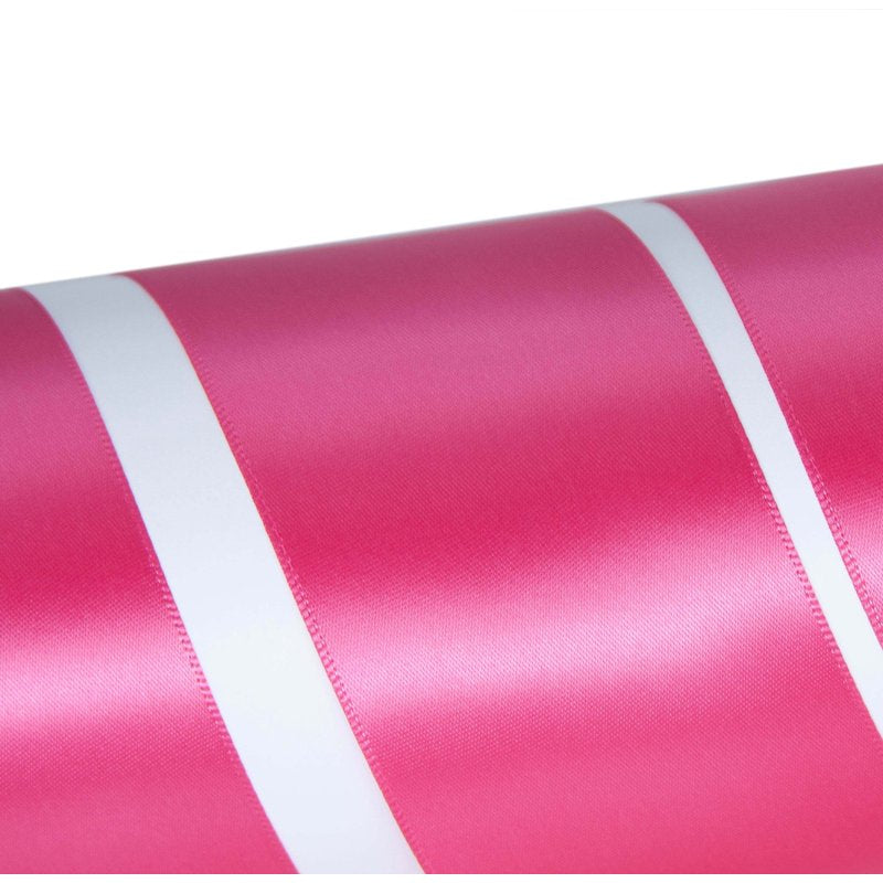 Pink Satin Ribbon 2 1/4 Inch - Shocking Pink Single Face Craft Ribbon, 9 Feet