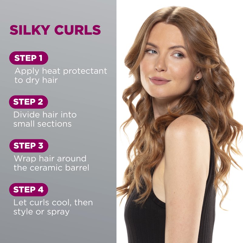 Ceramic Digital Curling Iron for Beautiful Curls - Multiple Sizes
