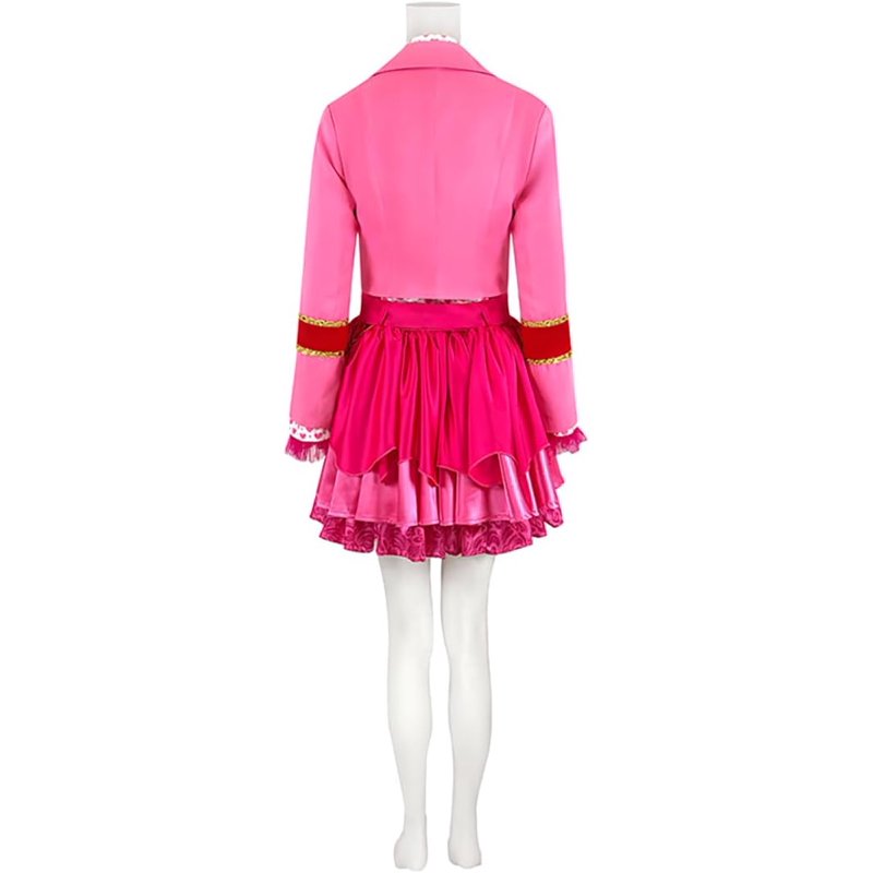 Pink Queen Heart Cosplay Costume Set for Adults - XS Variation Without Wig