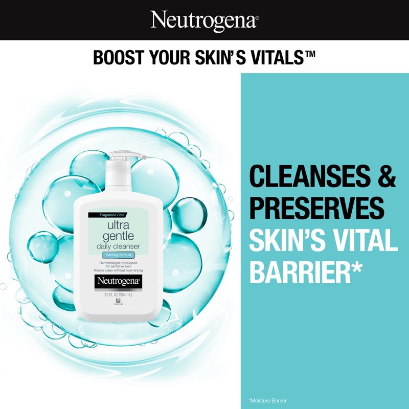 Fragrance-Free Ultra Gentle Foaming Facial Cleanser Twin Pack - 12 fl oz